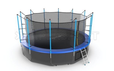 Батут с внутренней сеткой и лестницей EVO JUMP Internal 16ft (Blue) + нижняя сеть