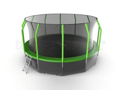 Батут Optifit Like Green 12ft с желтой крышей