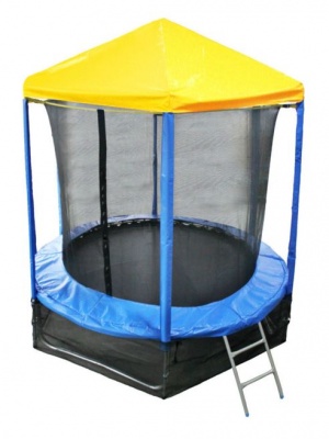 Батут Optifit Like Blue 8ft с желтой крышей