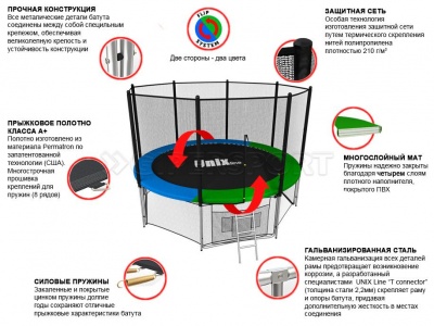 Батут UNIX line Classic 10 ft (outside)