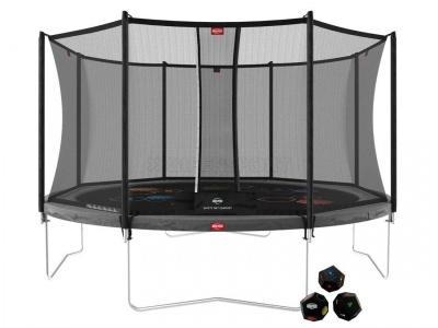 Батут BERG Favorit Regular 430 Grey Levels + защитная сетка Safety Net Comfort