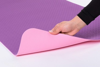 Коврик для йоги и фитнеса Profi-Fit, 6 мм, Проф (фиолетовый-розовый) | sportres.ru