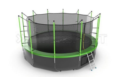Батут с внутренней сеткой и лестницей EVO JUMP Internal 16ft (Green) + нижняя сеть