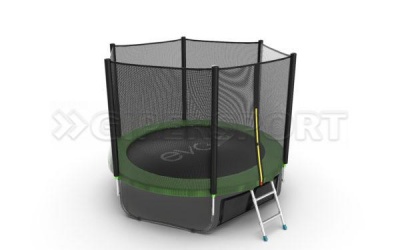 Батут ARLAND 8FT с внутренней страховочной сеткой и лестницей (Blue)