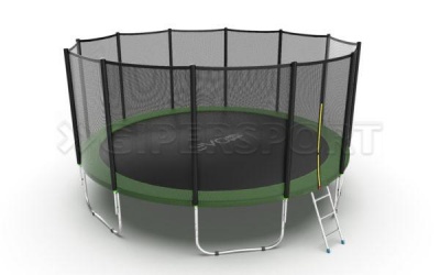 Батут с внешней сеткой и лестницей EVO JUMP External 16ft (Green)