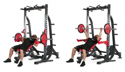 Силовая полурама с фиксируемой скамьей и аксессуарами (полная) Panatta 1HP234 | sportres.ru