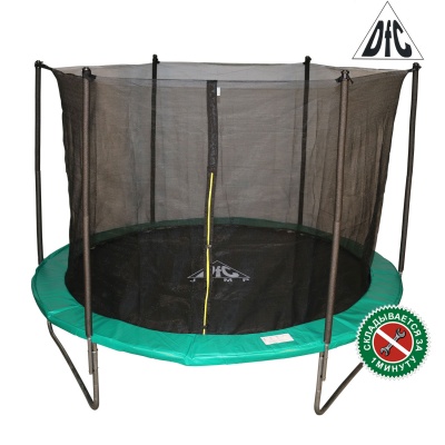 Батут DFC JUMP 10 ft складной, с сеткой green
