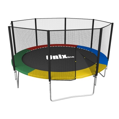 Батут UNIX line Simple 12 ft Color (outside) с лестницей