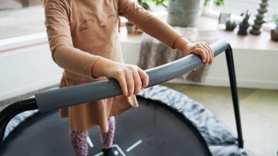 Батут Exit Toys Тигги 140 см с ручкой лайм