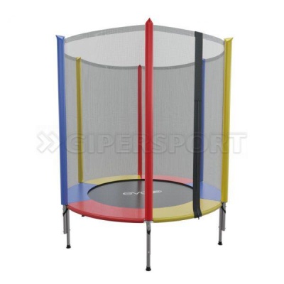 Детский батут с внешней сеткой EVO JUMP 4,5ft Color (140 см)
