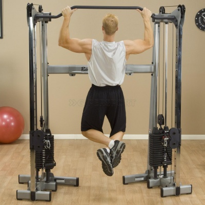 Сдвоенная блочная стойка Body Solid с двумя весовыми стеками по 72,5 кг