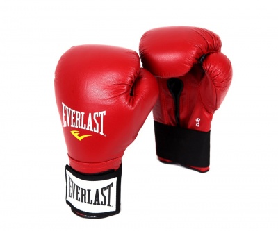 Перчатки тренировочные на липучке Everlast 12oz красный
