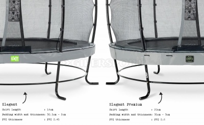 Батут Exit Toys Элегант Премиум 305 см серый