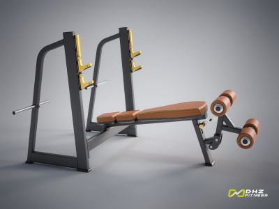 Скамья-стойка для жима под углом вниз DHZ E-1041В | sportres.ru