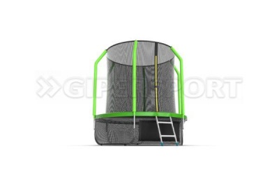 Батут с внутренней сеткой и лестницей Evo Jump Cosmo 6ft (Green)+ нижняя сеть