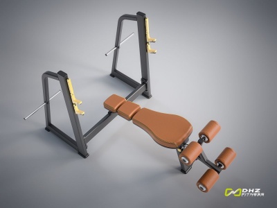 Скамья-стойка для жима под углом вниз DHZ E-1041В | sportres.ru