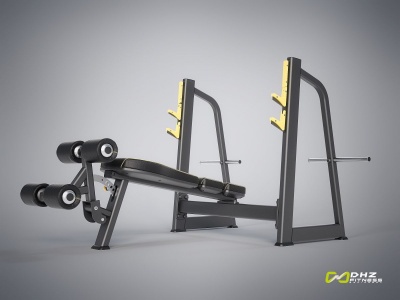 Скамья-стойка для жима под углом вниз DHZ E-1041В | sportres.ru
