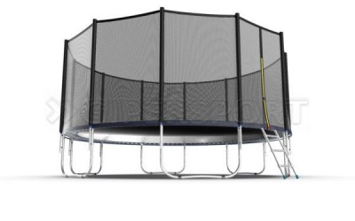 Батут с внешней сеткой и лестницей EVO JUMP External 16ft (Blue)