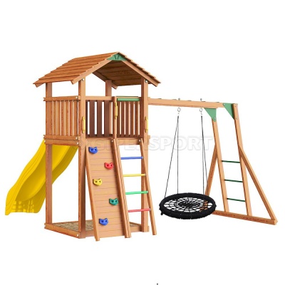Уютный столик со скамейками и тентом Rainbow Play Sistems (Cozy Picnic Table RYB)
