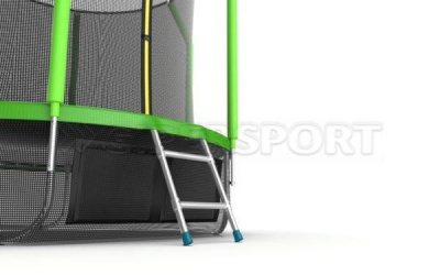 Батут с внутренней сеткой и лестницей EVO JUMP Cosmo 8ft (Green) + нижняя сеть