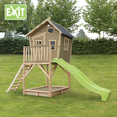 Игровой дом Exit Toys с изгибом с горкой 700