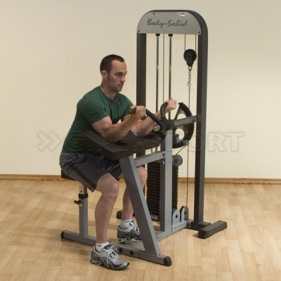 Блочный тренажер Body Solid бицепс-трицепс с весовым стеком 95 кг