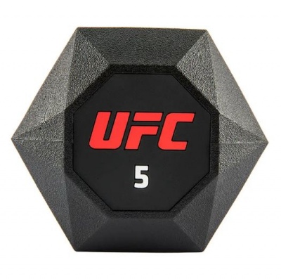 Комплект обрезиненных октогональных гантелей 10 пар от 2,5 до 25 кг. UFC | sportres.ru