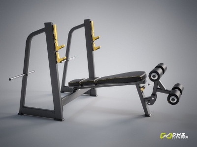Скамья-стойка для жима под углом вниз DHZ E-1041В | sportres.ru