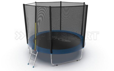 Батут с внешней сеткой и лестницей EVO JUMP External 10ft (Blue)