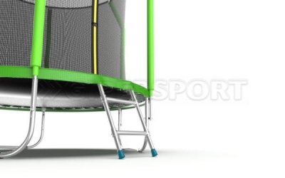 Батут с внутренней сеткой и лестницей Evo Jump Cosmo 6ft (Green)