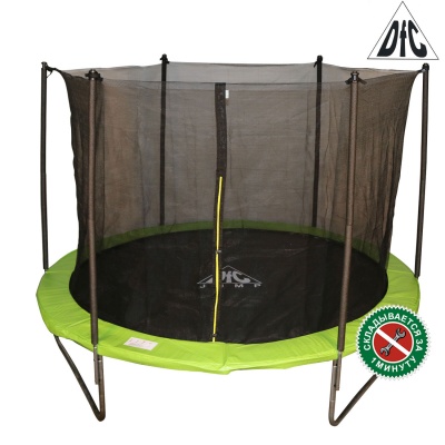Батут DFC JUMP 10 ft складной, с сеткой apple green