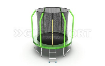 Батут с внутренней сеткой и лестницей Evo Jump Cosmo 6ft (Green)