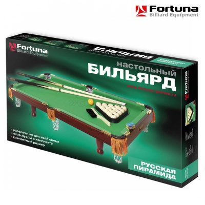 БИЛЬЯРДНЫЙ СТОЛ FORTUNA РУССКАЯ ПИРАМИДА 3ФТ С КОМПЛЕКТОМ АКСЕССУАРОВ
