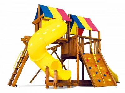 Детская площадка Rainbow Play Sistems Саншайн Клубхаус Спиральная горка Лайт Тент