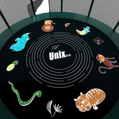 Батут UNIXline SUPREME GAME 8 ft (green)