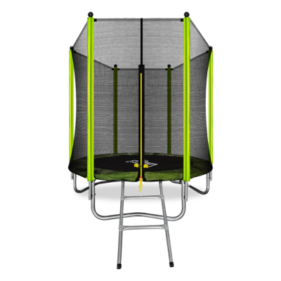 Батут с внешней сеткой и лестницей ARLAND 6FT (Light Green)