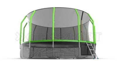 Батут Optifit Like Green 12ft с желтой крышей