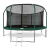 Батут премиум с внутренней сеткой и лестницей ARLAND 14FT (Dark Green)