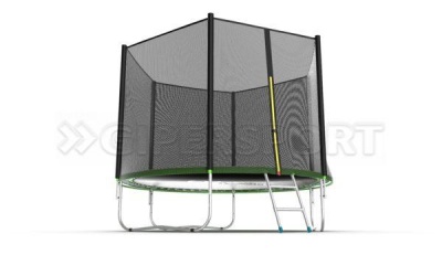 Батут с внешней сеткой и лестницей EVO JUMP External 10ft (Green)