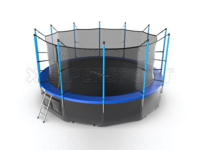 Батут с внутренней сеткой и лестницей EVO JUMP Internal 16ft (Blue) + нижняя сеть
