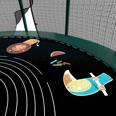 Батут UNIXline SUPREME GAME 8 ft (green)