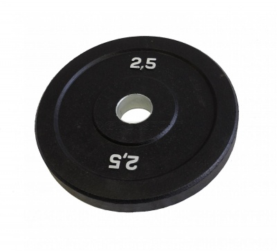 Диск бамперный OriginalFitTools 2,5 кг (черный)