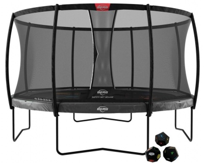 Батут BERG Elite Regular 430 Grey Levels + защитная сетка Safety Net Deluxe