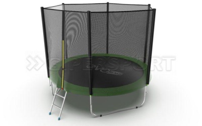Батут с внешней сеткой и лестницей EVO JUMP External 10ft (Green)