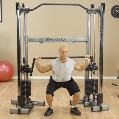 Сдвоенная блочная стойка Body Solid с двумя весовыми стеками по 72,5 кг