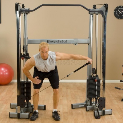Сдвоенная блочная стойка Body Solid с двумя весовыми стеками по 72,5 кг