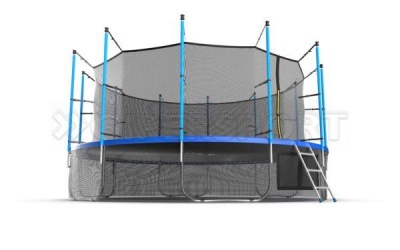 Батут с внутренней сеткой и лестницей EVO JUMP Internal 16ft (Blue) + нижняя сеть