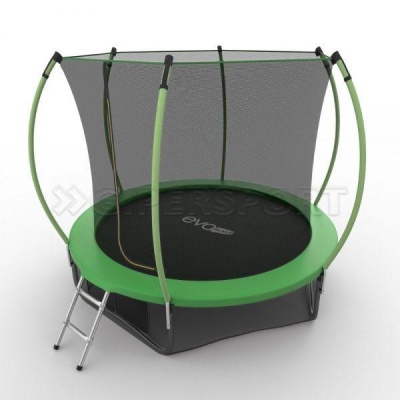 Батут с внутренней сеткой и лестницей EVO JUMP Internal 8ft (Green) + нижняя сеть