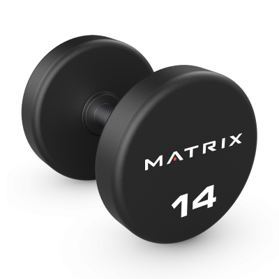 Набор гантелей с уретановым покрытием, 2-50 кг (шаг 2 кг), 25 пар Matrix MAC-URE-DB-R-S1300