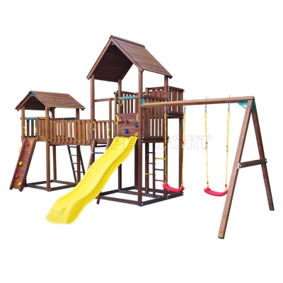 Игровой дом Exit Toys с горкой 550 красный